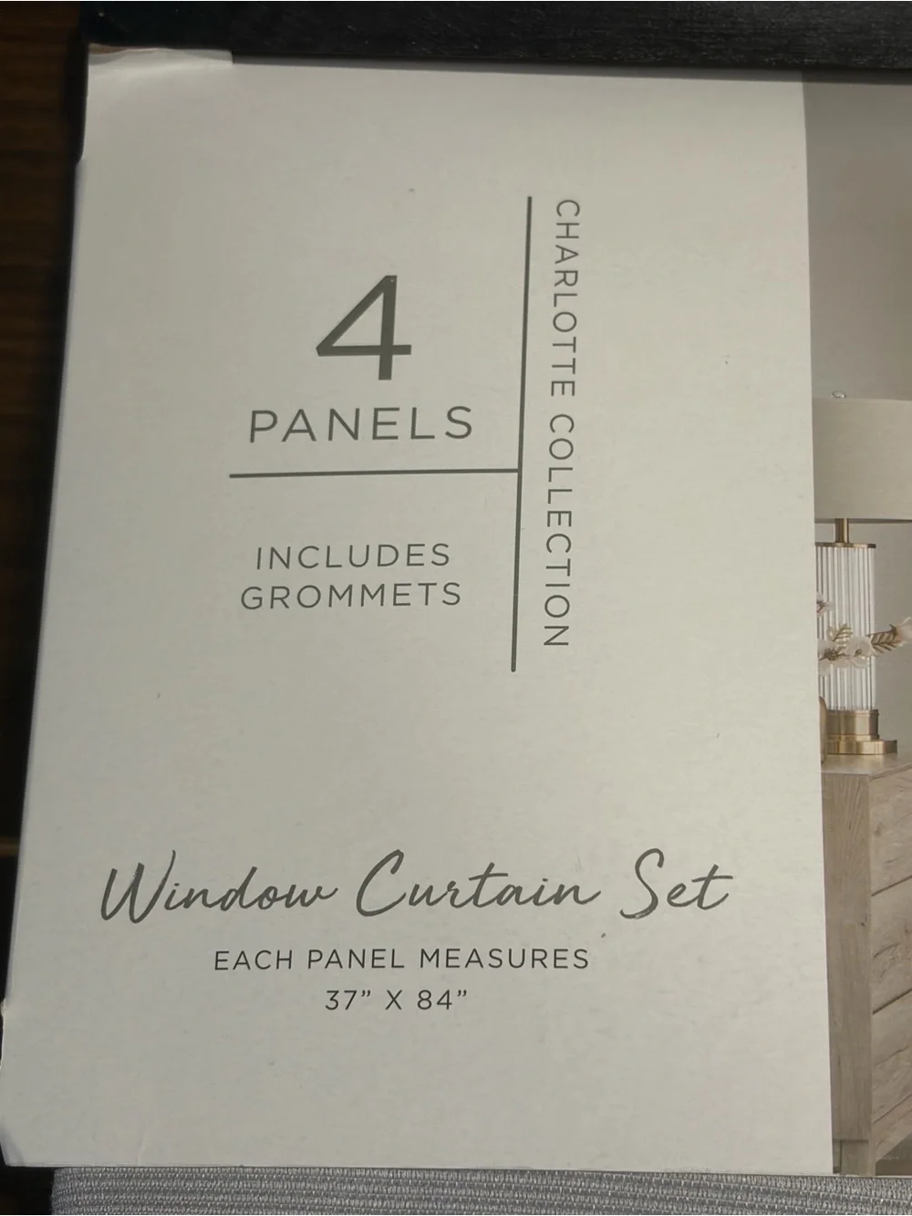 Light Gray Grommet Curtain Panel Set - 4 Panels